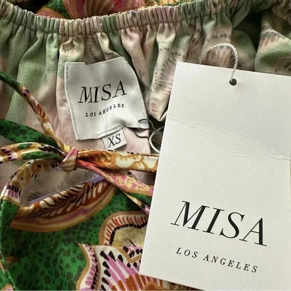 MISA Kate Tie-Back Floral Empire Mini Dress Size XS NWT - Picture 11 of 11